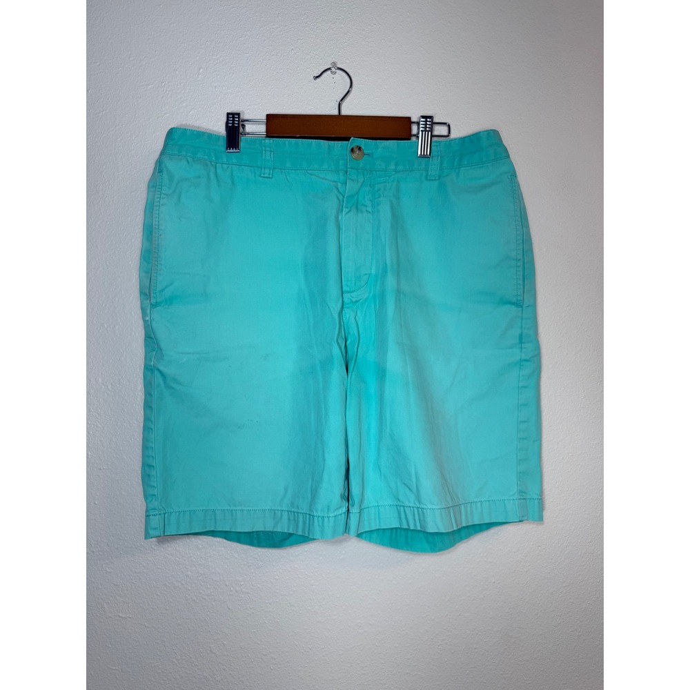 Vineyard Vines Mens Club Shorts Size 33 Turquoise Aqua Blue Chino Cotton Twill